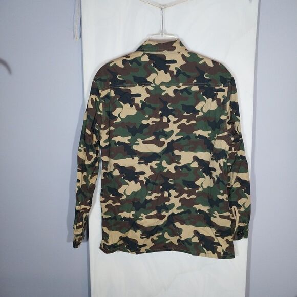 Dogg Supply Mens Utility Jacket L Camo/Tan Reversible Full Zip Hunting Fishing - Picture 5 of 11